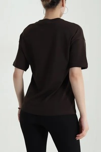 Débardeur décontracté uni pour femme en coton/polyester écologique, avec logo personnalisé, grande taille, manches courtes, séchage rapide, collection automne - Product Image 6
