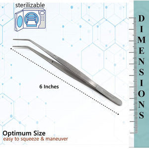 Pinzas de Cejas Profesionales de Acero Inoxidable Duradero con Punta Inclinada, Color y Tamaño Personalizables, CE ISO, Marca Grip Surgical - Product Image 4