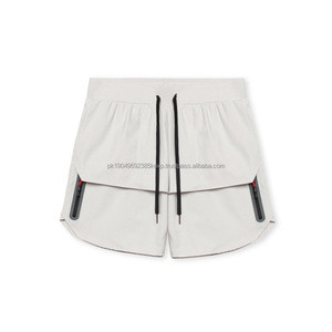 Ropa de gimnasio de verano con logotipo personalizado para hombre, pantalones cortos informales transpirables sólidos de malla de secado rápido para hombre, pantalones cortos deportivos para hombre - Product Image 4