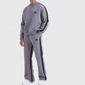 Conjunto deportivo de dos piezas para hombre, sudadera de algodón y pantalones de felpa, ropa deportiva informal para correr, venta al por mayor - Product Image 1