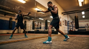 Dumela Boxing Sets Teal and Silver Leather <b>High</b> <b>Top</b> Training <b>Boots</b> Eco-Friendly Durable All Seasons - Product Image 6