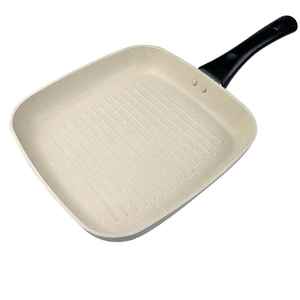 Poêle à frire antiadhésive en acier au carbone avec manche en bois, compatible induction, robuste, ustensile de cuisine - Product Image 4