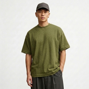 เสื้อยืดคอตตอนหนาน้ำหนักมาก สไตล์วินเทจ ล้างสีแบบเฟด ลายกราฟิก สำหรับผู้ชาย ทรงโอเวอร์ไซส์ ขายส่งจากโรงงาน - Product Image 1