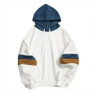 Sweat-shirt à capuche personnalisé pour couples, en coton doux et respirant, coupe ample et confortable, basiques de mode, vente en gros, sweats à capuche unis ODM/OEM - Product Image 3