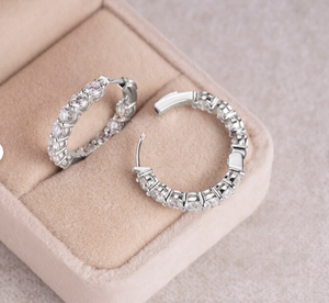 Luxury 3MM Moissanite <b>Stud</b> Earrings Platinum Plated S925 <b>Silver</b> for Certified Anniversary Classic Style - Product Image 3