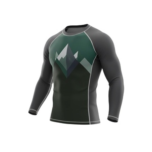 Respirant spandex polyester éruption garde compression chemise hommes séchage rapide vêtements de sport - Product Image 1