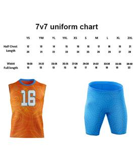 Ensemble short et maillot de flag football à deux couches, respirant, séchage rapide, option compression, logo personnalisé, OEM, uniforme 7v7 - Product Image 4