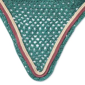 Voile anti-mouches pour cheval personnalisé, bonnet silencieux en crochet avec protections d'oreilles en néoprène, taille unique, filets d'oreilles pour cheval, couleur personnalisable - Product Image 4