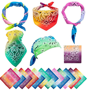 Pañuelos de Seda y Algodón a Cuadros Coloridos, Unisex, Bufanda Facial Transpirable, Estilo Casual para Uso Diario, Todas las Temporadas, Tradicional - Product Image 2