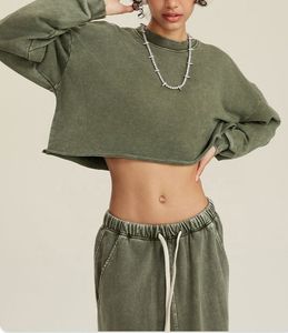 Sudadera de Mujer Oversize con Hombros Caídos, Cuello Redondo, Dobladillo Asimétrico, Color Blanco Liso, Manga Larga, Tejido de Algodón, para Otoño - Product Image 1