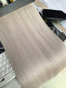 Venta caliente Premium Brown Vietnamita Remy Extensiones de cabello Cutícula de alta calidad Alineados Extremos dobles dibujados Cabello a granel - Product Image 3