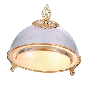 Latest Golden Brass <b>Cake</b> <b>Stand</b> With Glass <b>Dome</b> Cover Round Dessert Display Holder For Party Decor Countertop <b>Cake</b> <b>Dome</b> - Product Image 6