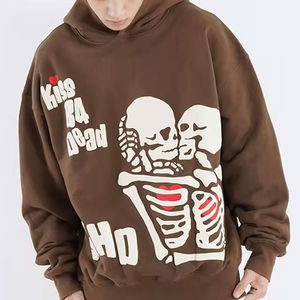 Vente en gros de sweats à capuche pour hommes de haute qualité, personnalisés avec impression en relief, streetwear unisexe, hip-hop et ensembles de sweats à capuche, sweat à capuche avec impression en relief 3D pour hommes - Product Image 2