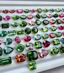Turmalina Multicolor Natural, Hermosa Piedra Facetada con Corte Cojín, Mixta, Rara, Suelta, para Joyería, Certificada por IGI, Venta al por Mayor de Fábrica - Product Image 1