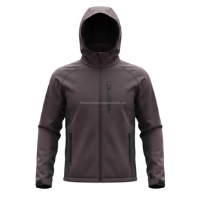 Men's Waterproof Windbreaker <b>Hooded</b> <b>Soft</b> <b>shell</b> Zipper-Up Outdoor Sports <b>Jacket</b> for Hiking Running - Product Image 4