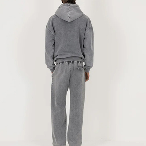 Premium Oversize Men Zipper Tracksuit In Low MOQ Best Quality Men Custom Embroidered 2 Piece Oversize Tracksuit For Sale - Product Image 3