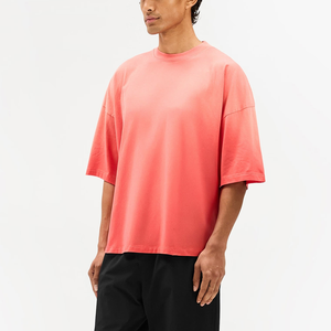 Nueva Camiseta Elegante y Transpirable con Lavado Ácido Coral, de Secado Rápido, Estilo Casual, Cuello Redondo, Tejido de Algodón, Hecha en Pakistán - Product Image 3