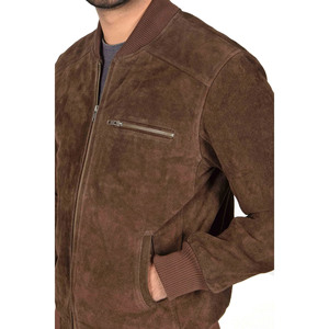 2026 High Quality Slim Fit Wholesale Factory Price Zipper <b>Suede</b> Leather <b>Jacket</b> - Product Image 3