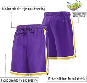 Shorts de basketball personnalisés pour homme, coupe ample, sublimation, toile sportive, 100% polyester, écologiques, séchage rapide, taille élastique - Product Image 1