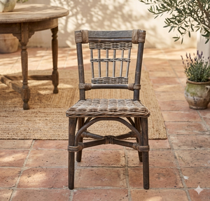 Silla de bistró de ratán natural hecha a mano, silla de comedor de mimbre vintage, muebles de patio resistentes a la intemperie para cafetería, hotel, jardín. - Product Image 2