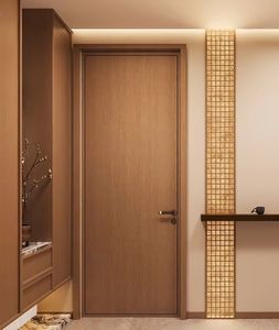 Puerta de Madera WPC para Apartamentos y Hoteles de Estilo Moderno y Minimalista, Superficie Acabada, Resistente al Agua, Decoración de Baño en Madera Compuesta, Excelente Relación Calidad-Precio - Product Image 3