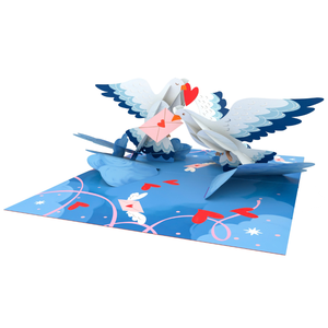 Romantic Dove Couple 3D Pop Up Card with <b>Envelope</b> Handmade Love Birds Greeting Cards for Valentine's Day And Weddings Paper Art - Product Image 4