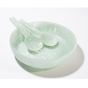 Nouveau design – Ensemble bol à salade et cuillère en résine blanche tourbillonnante, vaisselle de fête, qualité alimentaire, écologique, ustensiles de cuisine mignons - Product Image 5