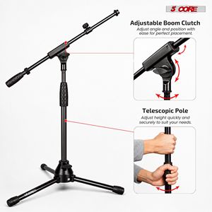 Support de microphone sur pied réglable avec bras télescopique - Product Image 4