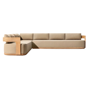 Canapé d'angle modulaire en forme de L Emma Luxury, style minimaliste, rembourré, avec coussins épais, en promotion. - Product Image 3
