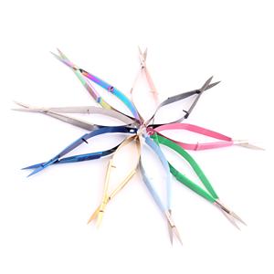 Herramientas de manicura Tijeras profesionales para cutículas Tijeras para apretar cejas Tijeras de resorte Micro tijeras con logotipo - Product Image 6