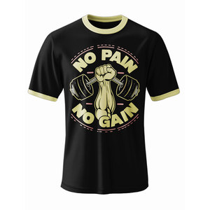 ออกแบบเสื้อยืดออกกำลังกายแห้งเร็วสำหรับผู้ชาย เสื้อยืดโยคะ เสื้อยืดวิ่ง แห้งไว ระบายเหงื่อได้ดี พิมพ์ลายได้ตามต้องการ - Product Image 3