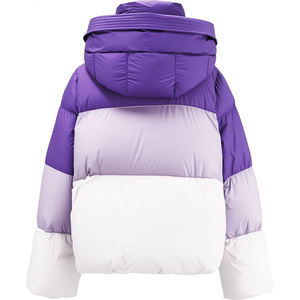 Fasmic International Women Plus Size Knitted Quilted <b>Jacket</b> Zipper Closure Hooded Detachable Collar Eco-Friendly Windproof - Product Image 2