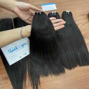 Extensiones de Cabello Humano Vietnamita 100% Natural, Liso, en Trama, de la Mejor Calidad, Ondulado, 8 Pulgadas, Precio Económico - Product Image 4