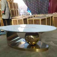 Meubles de maison de luxe Table basse en marbre Meubles de salon populaires Table basse