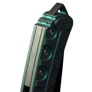 Couteaux de poche pliants de haute qualité avec lame à motif Damas, poignée ergonomique en métal et incrustation décorative pour l'extérieur - Product Image 6