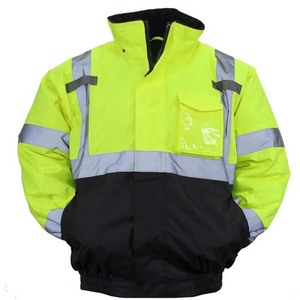ZOHSUB POWER INDUSTRY ANSI/EN ISO Class 1 Waterproof <b>Worker</b> Safety Windbreaker <b>Jacket</b> Removable Reflective Strips LED Flash - Product Image 3