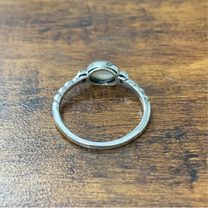 Minimalist 1.2 Grams Moonstone <b>Ring</b> <b>Set</b> in Sterling <b>Silver</b> 925 for Engagement & Wedding, Parties Jewelry - Product Image 4