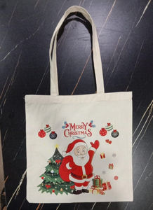 Vente en gros de sacs en toile réutilisables unis de style simple sacs fourre-tout vierges en coton biologique pour courses d'épicerie personnalisés et écologiques - Product Image 3