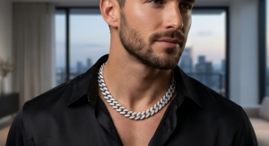 12mm Hip Hop Unisex Moissanite Sterling <b>Silver</b> Cuban Link Chain Necklace with Prong Set VVS1 Stone Trendy Style - Product Image 3