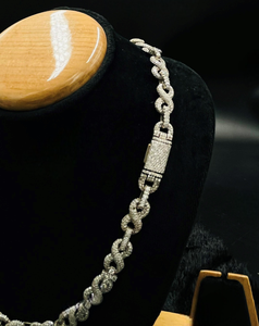 <b>Iced</b> Out Cuban Link <b>Chain</b> Necklace 925 Sterling Silver Moissanite Diamond Look Hip Hop Statement <b>Chain</b> Gift - Product Image 4