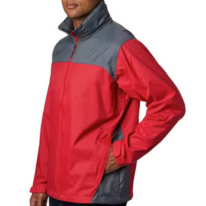 Veste coupe-vent pour homme, style tendance, personnalisable, en nylon, col montant, fermeture éclair, coupe ample, imperméable, veste de pluie - Product Image 1