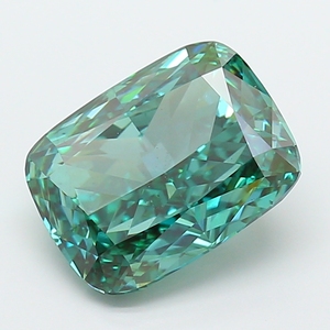 Diamante Cultivado en Laboratorio de 5.05 Quilates, Corte Brillante Modificado Tipo Cojín, Verde Intenso Fantasía, VS2, Certificado IGI, Diamante Suelto CVD, Venta al Por Mayor - Product Image 1