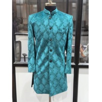 Setelan Banagala Indo Barat Modern 2 Potong Berkualitas Premium untuk Pria, Desainer Etnik untuk Pesta Pernikahan Sherwani dengan Harga Terjangkau