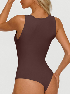 บอดี้สูทผู้หญิง ทรงรัดรูป กระชับสัดส่วน คอวี แขนกุด ช่วยเก็บหน้าท้อง เสื้อทรงเข้ารูป ใส่เที่ยวได้ ชุดฤดูร้อน 2026 - Product Image 3