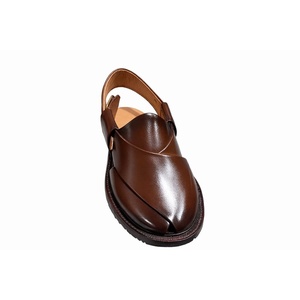 Sandalias Peshawari de Cuero para Hombre, Marca LEATHER STUDIO, Precio Bajo, Color Marrón, Entresuela de EVA, Transpirables, con Tiras Cruzadas y Hebilla, Suela de Goma - Product Image 4