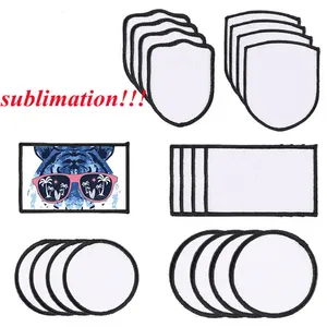 Top Sublimation Woven Fabric <b>Canvas</b> Heart Sequins Iron-On Hook Backing Plus Size Patches Hat Use Custom Color Shape Printed for - Product Image 6
