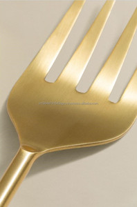 Juego de 2 piezas de Metal y madera para servir, cuchara y tenedor incluye 18/10, accesorios de mesa de comedor para restaurante, Hotel, hogar, comedor - Product Image 5