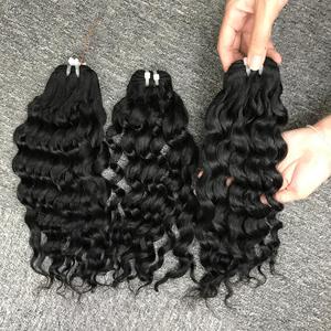 Cabello rizado vietnamita crudo Virgen sin procesar Super doble cutícula dibujada alineada Cabello crudo Proveedor de cabello humano rizado crudo natural - Product Image 5