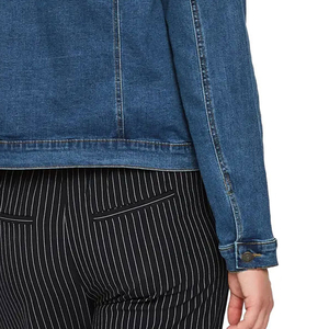 High Quality <b>Womens</b> <b>Light</b> Wash Cotton Knitted Denim <b>Jacket</b> Classic Button Front Winter Ready Long Sleeves Cuffs - Product Image 5