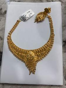 Collar de Oro Sólido de 22K para Novia, Diseño Tradicional Indio de Filigrana, Hecho a Mano, Regalo de Boda, Joyería para Mujer - Product Image 2